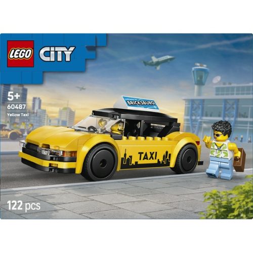 LEGO® City Sárga taxi – Modellautókészlet 2 minifigurával 60487