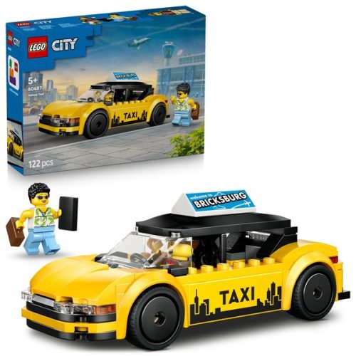 LEGO® City Sárga taxi – Modellautókészlet 2 minifigurával 60487