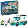 LEGO® City Sürgősségi mentőautó, játék autót tartalmazó építőszett 60451