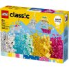LEGO® Classic Átlátszó bűvös kockák, játék színes építőelemekkel 11040