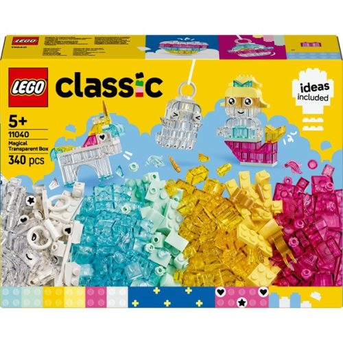 LEGO® Classic Átlátszó bűvös kockák, játék színes építőelemekkel 11040