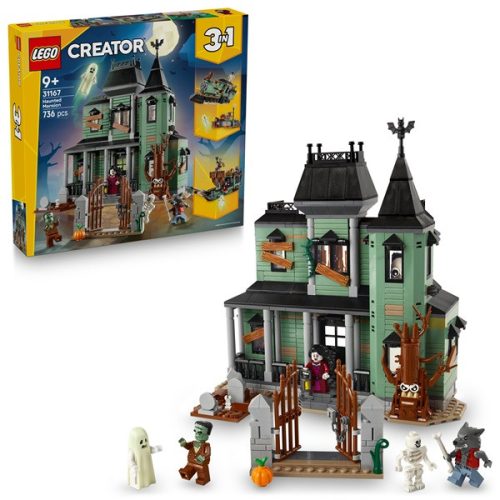 LEGO® Creator 3 az 1-ben Kísértetkastély, házat tartalmazó építőjáték 31167
