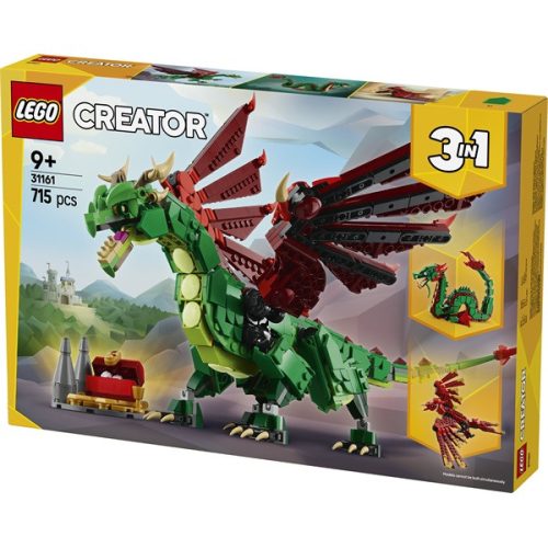 LEGO® Creator 3 az 1-ben Középkori sárkány, játékkészlet egy érdekes lénnyel 31161