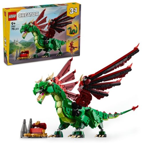 LEGO® Creator 3 az 1-ben Középkori sárkány, játékkészlet egy érdekes lénnyel 31161