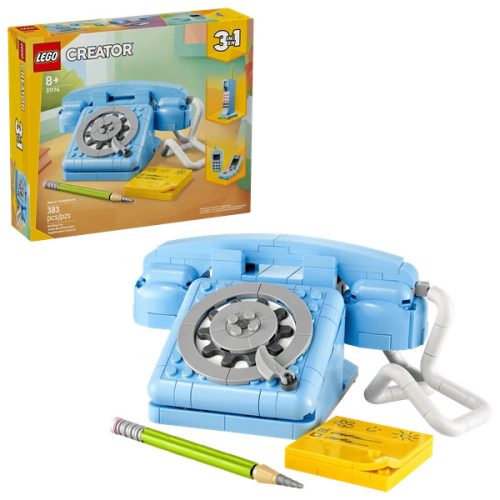 LEGO® Creator 3 az 1-ben Retró telefon, nosztalgikus és vintage játék telefon 31174