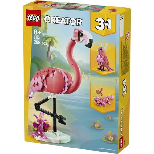 LEGO® Creator 3 az 1-ben Vadállatok: rózsaszín flamingó, állatos játékkészlet 31170
