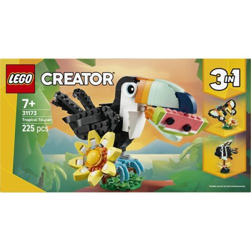 LEGO® Creator 3 az 1-ben Vadállatok: Trópusi tukán, figurát tartalmazó játékkészlet 31173