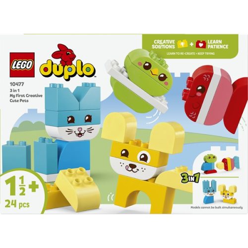 LEGO® DUPLO® Első készletek Kreatív és aranyos, 3 az 1-ben házi kedvencek játék 10477