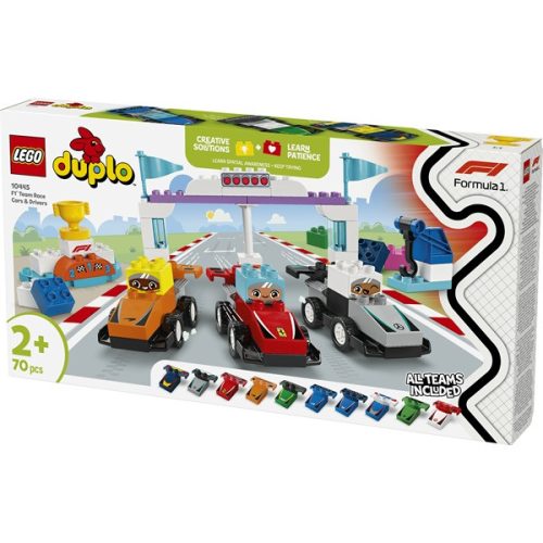 LEGO® DUPLO® Városi kalandok F1® versenyautók és pilóták, építőjáték a családi szórakozáshoz 10445