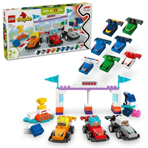 LEGO® DUPLO® Városi kalandok F1® versenyautók és pilóták, építőjáték a családi szórakozáshoz 10445