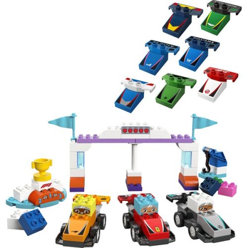 LEGO® DUPLO® Városi kalandok F1® versenyautók és pilóták, építőjáték a családi szórakozáshoz 10445