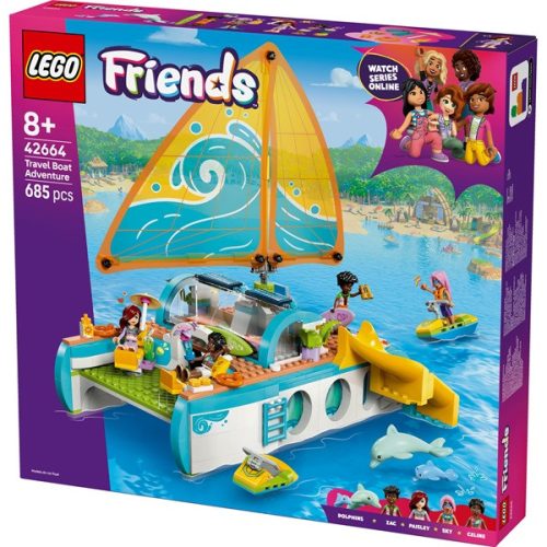 LEGO® Friends Hajós kirándulás és kaland, építőkészlet és történetmesélős játék 42664