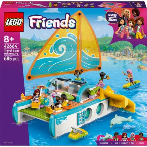 LEGO® Friends Hajós kirándulás és kaland, építőkészlet és történetmesélős játék 42664
