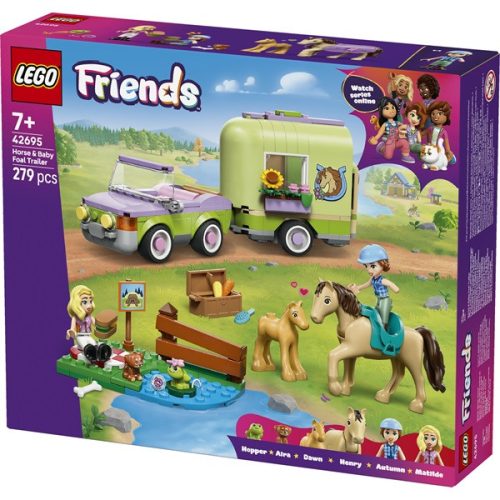 LEGO® Friends Ló és csikószállító utánfutó, játékkészlet 42695