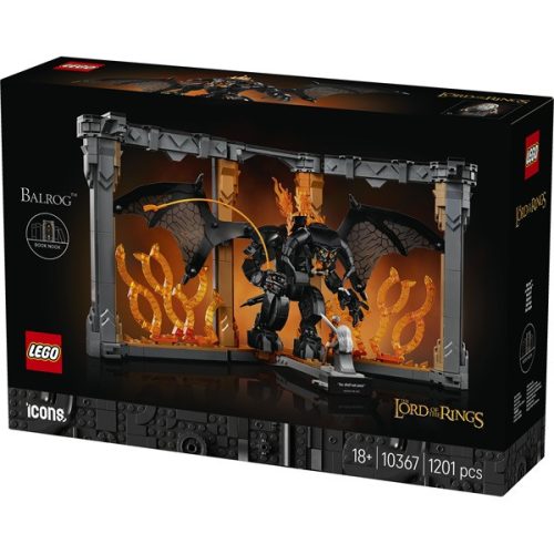 LEGO® Icons Könyvkuckó: A Gyűrűk Ura: Balrog™, dekorációs szett a könyvespolcra 10367
