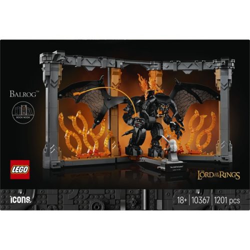 LEGO® Icons Könyvkuckó: A Gyűrűk Ura: Balrog™, dekorációs szett a könyvespolcra 10367
