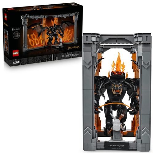 LEGO® Icons Könyvkuckó: A Gyűrűk Ura: Balrog™, dekorációs szett a könyvespolcra 10367
