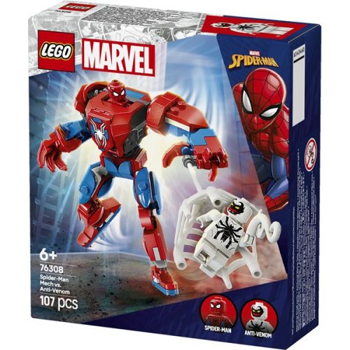 LEGO® | Marvel Pókember robot vs. Anti-Venom, megépíthető játékfigurákat tartalmazó szett 76308