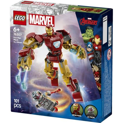 LEGO® | Marvel Vasember robot vs. Ultron, megépíthető szuperhősfigurát tartalmazó játékkészlet 76307