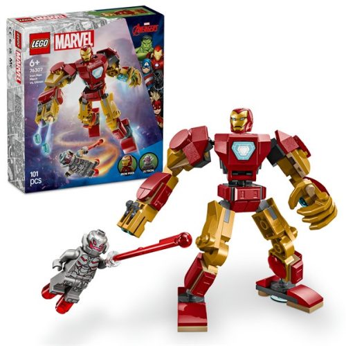 LEGO® | Marvel Vasember robot vs. Ultron, megépíthető szuperhősfigurát tartalmazó játékkészlet 76307