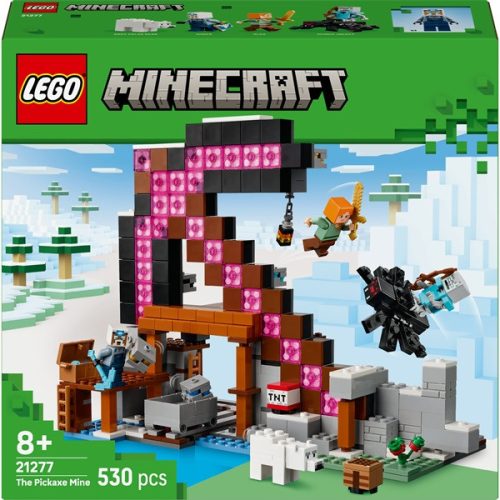 LEGO® Minecraft® A csákánybánya, dekoráció a gamerszobába és csákányos játék 21277