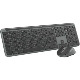   LOGITECH Billentyűzet + egér - MK950 Signature Slim Vezeték Nélküli Combo Grafitszürke, HUN (Festett)