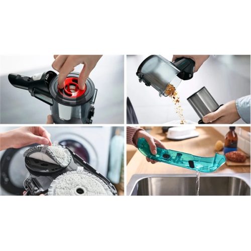 BOSCH BCS712HYG5 Unlimited 7 ProHygienic Aqua Vezeték nélküli porszívó és felmosó, Fehér