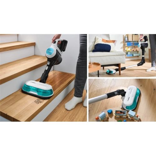 BOSCH BCS71HYG3 Unlimited 7 ProHygienic Aqua Vezeték nélküli porszívó és felmosó, Fehér
