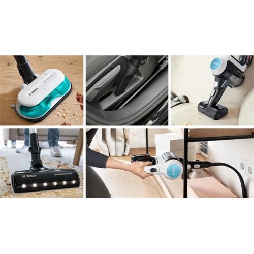 BOSCH BCS71HYG3 Unlimited 7 ProHygienic Aqua Vezeték nélküli porszívó és felmosó, Fehér