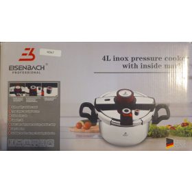   Bontott Eisenbach Professional 4L inox pressure cooker with inside marble   / 12 hó jótállás