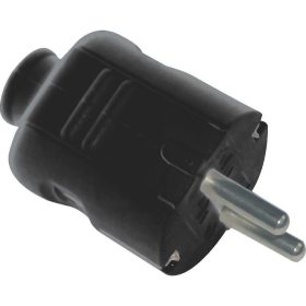 GAO 0142H földelt dugvilla középső kábelbevezetéssel, fekete, 250 V~/10A   GAO 0142H földelt dugvilla középső kábelbevezetéssel, fekete, 250 V~/10A