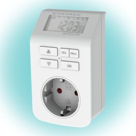 GAO 0743H digitális beltéri időzítő óra, 3680 W, 98 ki- és bekapcsolás / hét, véletlenszerű kapcsolás   GAO 0743H digitális beltéri időzítő óra, 3680 W, 98 ki- és bekapcsolás / hét, véletlenszerű kapcsolás