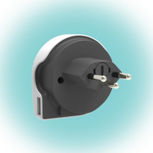 Q2POWER 1.100210 utazóadapter, World to Switzerland USB, indulási ország: AUS/CHINA, IT, UK, CH, BRAZIL, USA, EURO, célország: CH, USB port