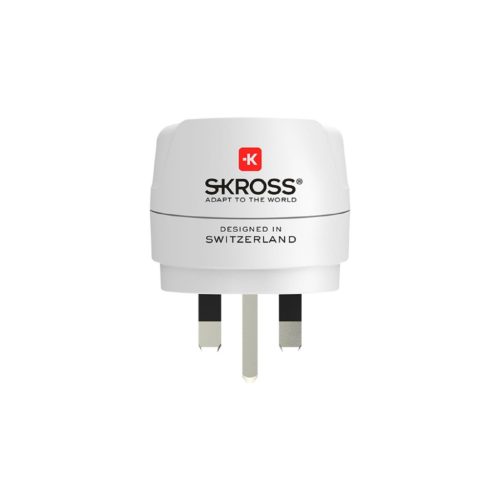 SKROSS 1.500230C-E utazó adapter, Europe to UK”, max. 1750 W, 7 A"