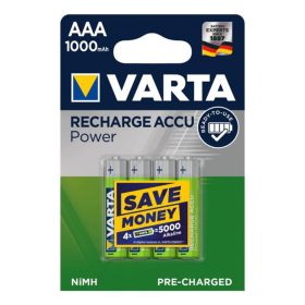 VARTA 5703 akkumulátor AAA, NiMH akkumulátor, mini ceruza, 1000 mAh kapacitás, RTU - feltöltött és használatra kész, 4 db/csomag   VARTA 5703 akkumulátor AAA, NiMH akkumulátor, mini ceruza, 1000 mAh kapacitás, RTU - feltöltött és használatra kész, 4 db/csomag