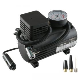 SAL 90304 autós kompresszor, 250 PSI, 18 bar, 10 A, 3 fúvókaadapter, 2,5m vezeték   SAL 90304 autós kompresszor, 250 PSI, 18 bar, 10 A, 3 fúvókaadapter, 2,5m vezeték