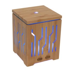 Home AD 200 aromadiffúzor, ultrahangos hidegpárásító, bambusz alapzat és fedél, 200 ml kapacitás, folyamatos színváltás,  tartozék hálózati adapter    Home AD 200 aromadiffúzor, ultrahangos hidegpárásító, bambusz alapzat és fedél, 200 ml kapacitás, folyamatos színváltás,  tartozék hálózati adapter