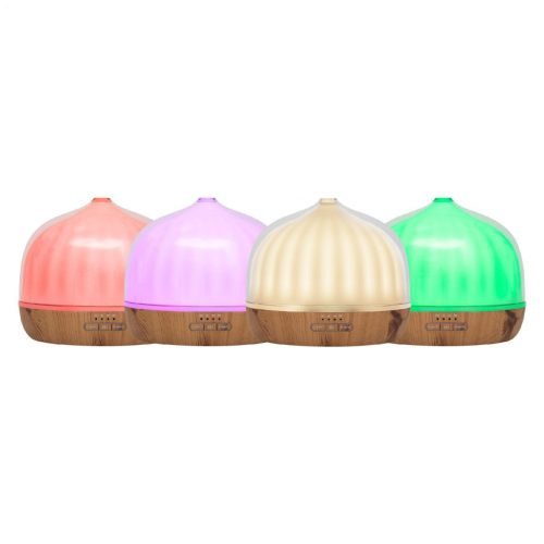 Home AD 500 aromadiffúzor, ultrahangos hidegpárásító, 500 ml kapacitás, önállóan is használható világítás, melegfehér fény, tartozék hálózati adapter 