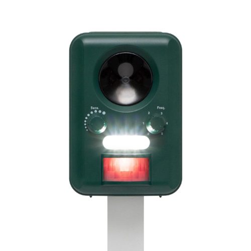 Home AR02 állatriasztó karó, napelemes, 13.5 - 23.5 kHz, PIR mozgásérzékelő 5 - 8 m távolság, USB töltőkábel