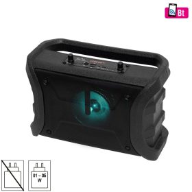 SAL BTWORKY munka és szabadidő hangszóró, 8 W, FM rádió, BT TWS, USB/microSD, AUX, RGB LED, USB-C töltőkábel, ~20 h üzemidő   SAL BTWORKY munka és szabadidő hangszóró, 8 W, FM rádió, BT TWS, USB/microSD, AUX, RGB LED, USB-C töltőkábel, ~20 h üzemidő