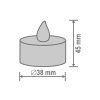 Home CD 6/WH LED-es teamécses, narancssárga LED, 6 db