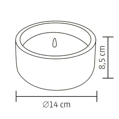Home CDL 14 LED-es kőmécses, valódi viasz, LED, ismétlődő időzítés, 8,5 cm magas