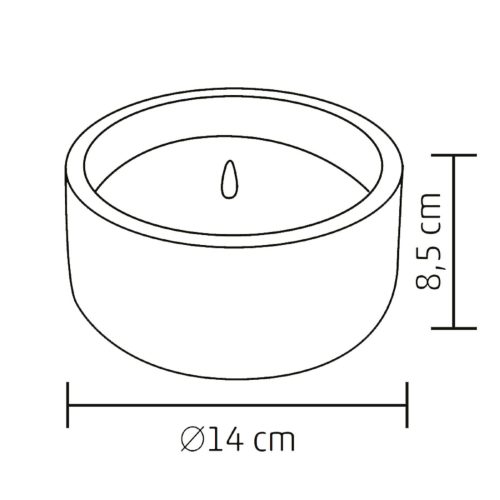Home CDL 14 LED-es kőmécses, valódi viasz, LED, ismétlődő időzítés, 8,5 cm magas