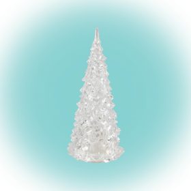   Home CDM 12 LED-es fenyőfa asztali dísz, 12cm, 3D akril dekoráció