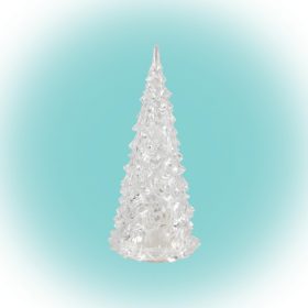   Home CDM 12 LED-es fenyőfa asztali dísz, 12cm, 3D akril dekoráció