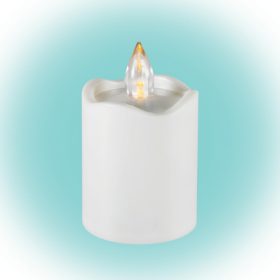   Home CDX 2/WH LED-es LED-es gyertya, akril lángnyelvvel, beltéri, 1db pislákoló sárga LED