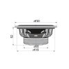SAL CX 504 2 utas hangszórópár, 2 x 75 W, 130 mm, 4 Ohm, magas és mélyközép