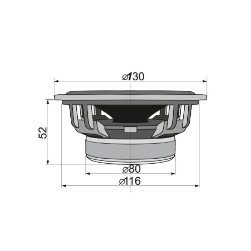 SAL CX 504 2 utas hangszórópár, 2 x 75 W, 130 mm, 4 Ohm, magas és mélyközép