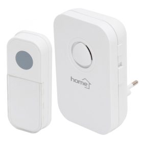   Home DB 1031AC vezeték nélküli csengő, 100m hatótáv, 3-fokozatú hangerő, 36 dallam, 8 párosítható nyomógomb, zavarvédett, 230V-os tápellátás