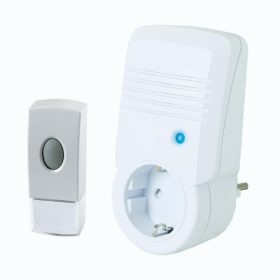 Home DB 442 vezeték nélküli csengő, 100m hatótáv, 4 nyomógombbal bővíthető, memória, beépített 13A hálózati aljzat, 230V-os tápellátás   Home DB 442 vezeték nélküli csengő, 100m hatótáv, 4 nyomógombbal bővíthető, memória, beépített 13A hálózati aljzat, 230V-os tápellátás